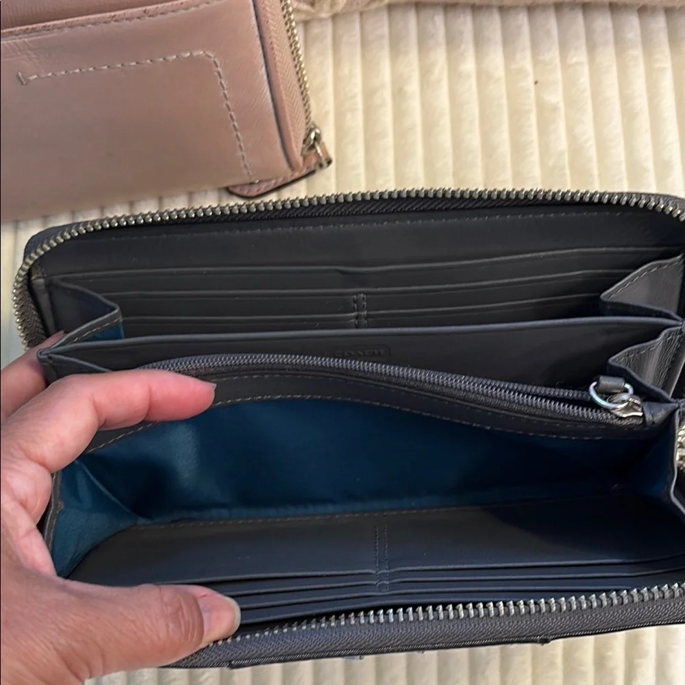 Coach Pink and Steele gray Wallet Set - Picture 4 of 7
